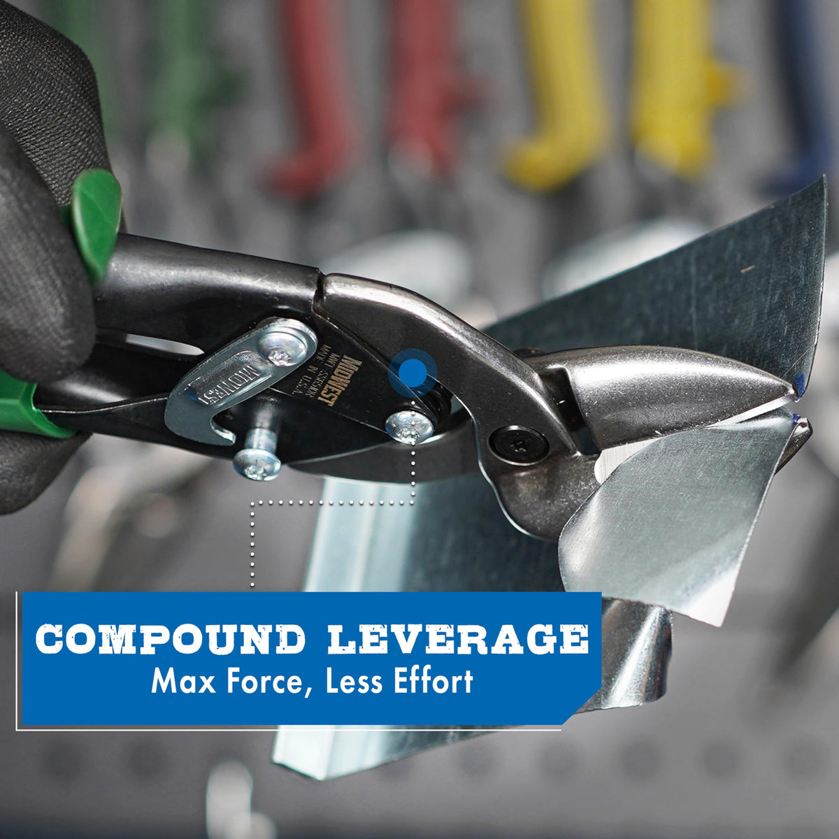 Midwest Snips stainless-steel cutting capacity handles hard alloys with control