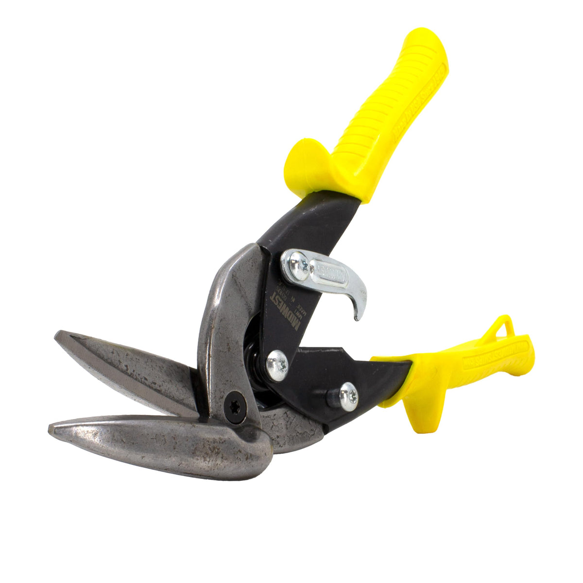 Midwest Snips straight-cut offset aviation snips enable long, clean cuts.