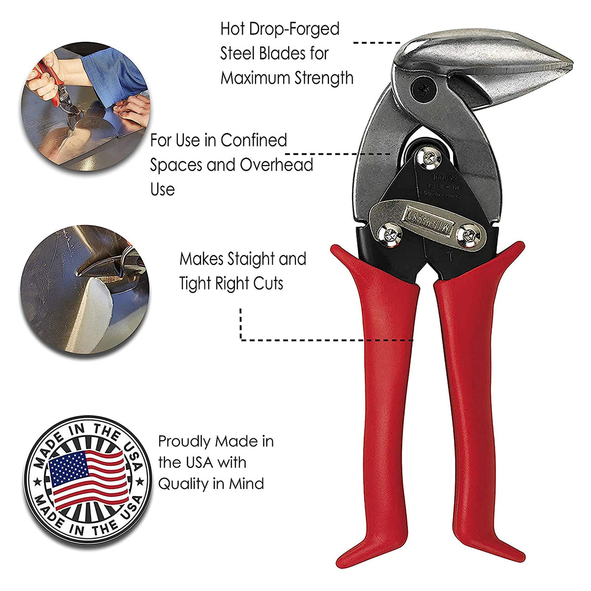Midwest Snips upright design supports confined-space work.