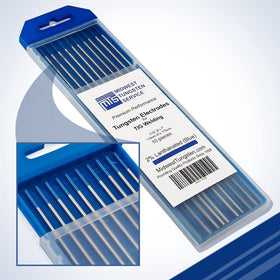Midwest Tungsten Service blue WL20 TIG electrodes for stable welding