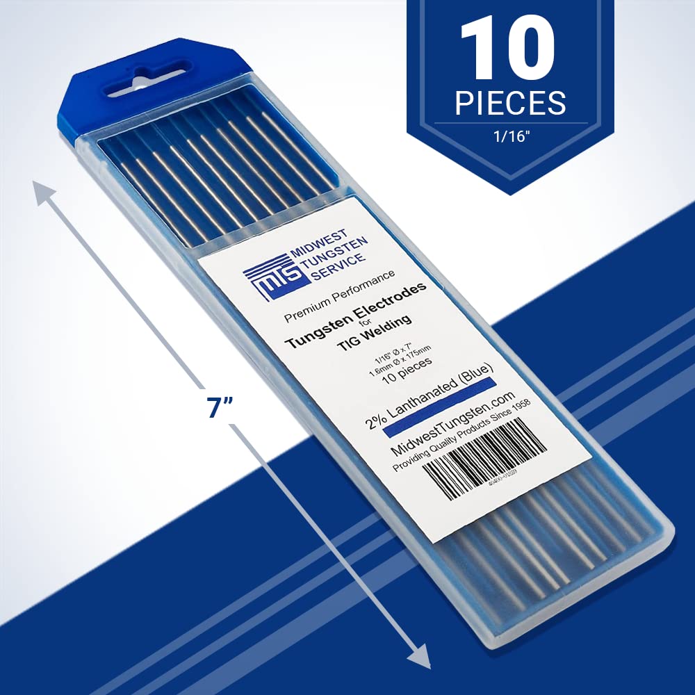 WL20 blue tungsten for versatile AC/DC TIG welding