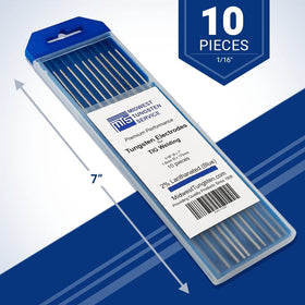 WL20 blue tungsten for versatile AC/DC TIG welding