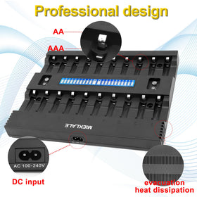 MIEKLALE 20+2 bay charger charging-status indicator helps monitor progress easily.