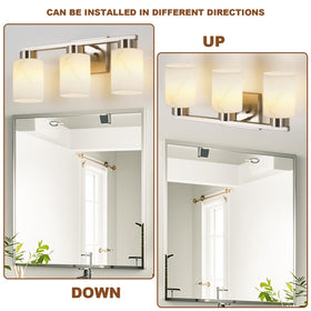 Mieloxiy versatile mounting above mirrors, walls, or cabinets.