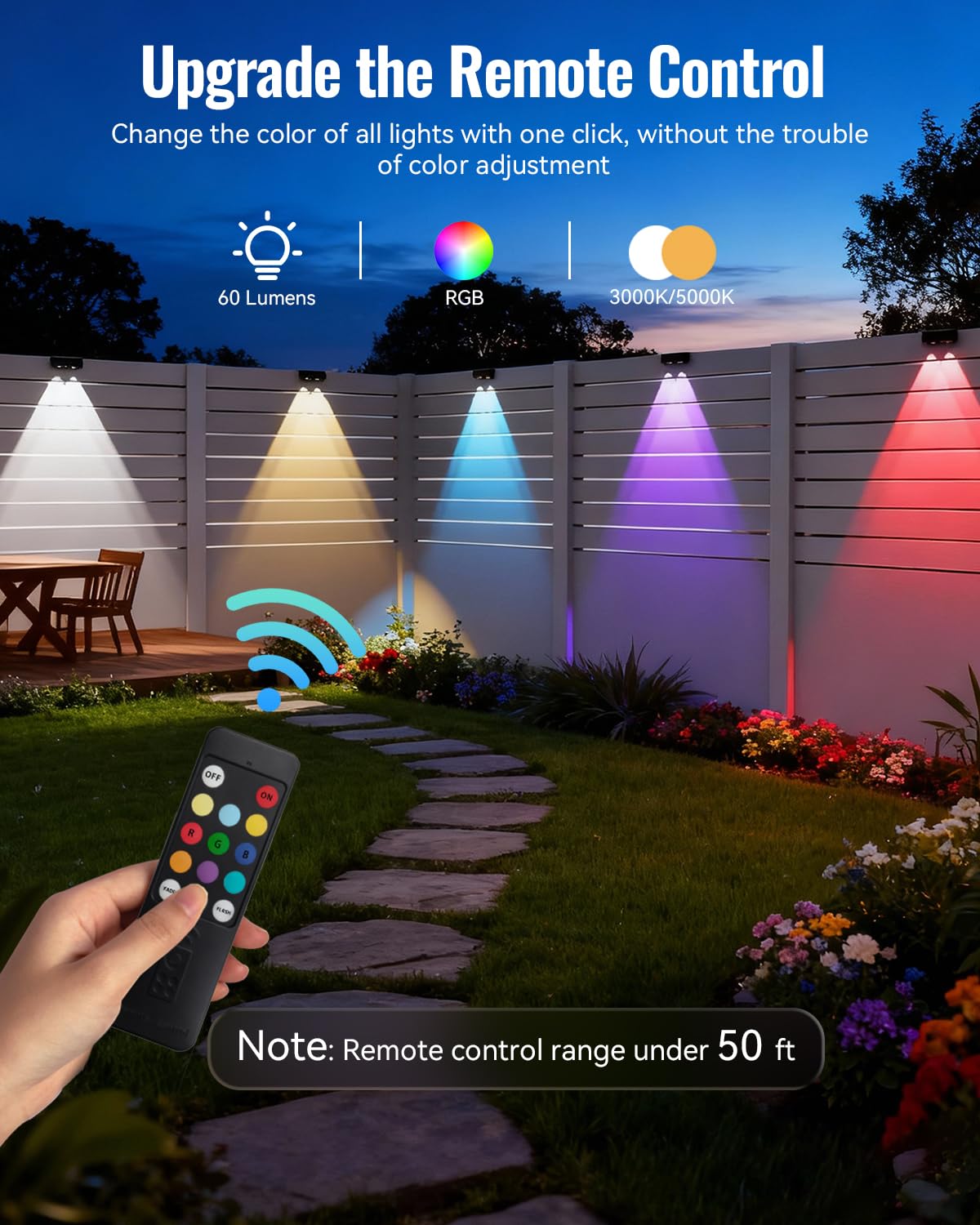 MIFISH fence lights 12 modes for versatile outdoor lighting