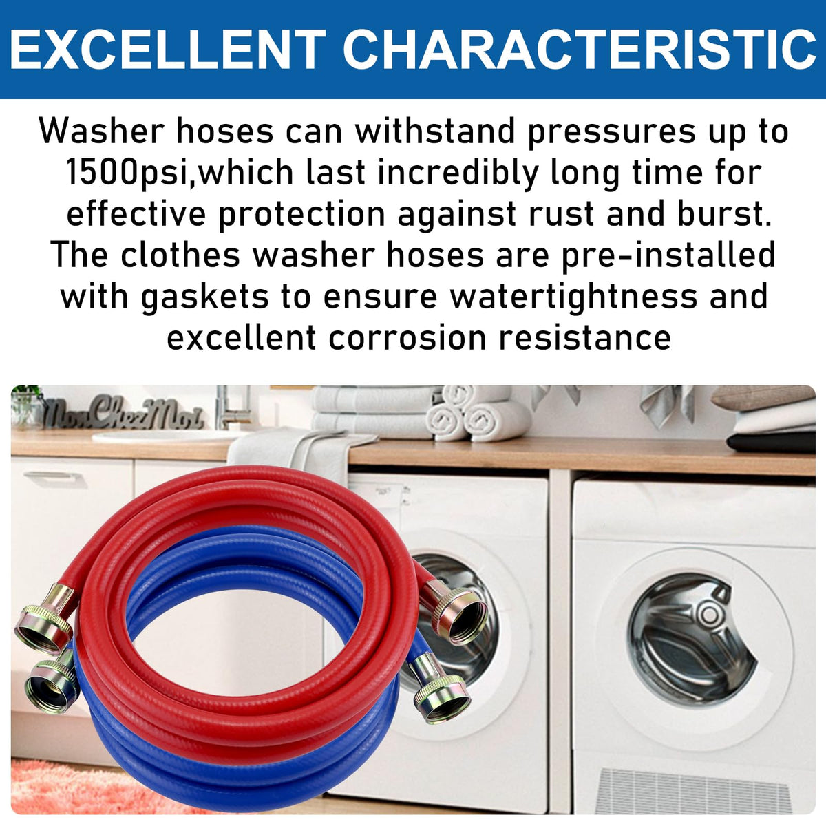 MIFLUS durable rubber material resists wear during laundry cycles.