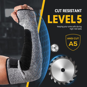 MIG4U breathable, lightweight cut-resistant sleeve for comfortable all-day wear.