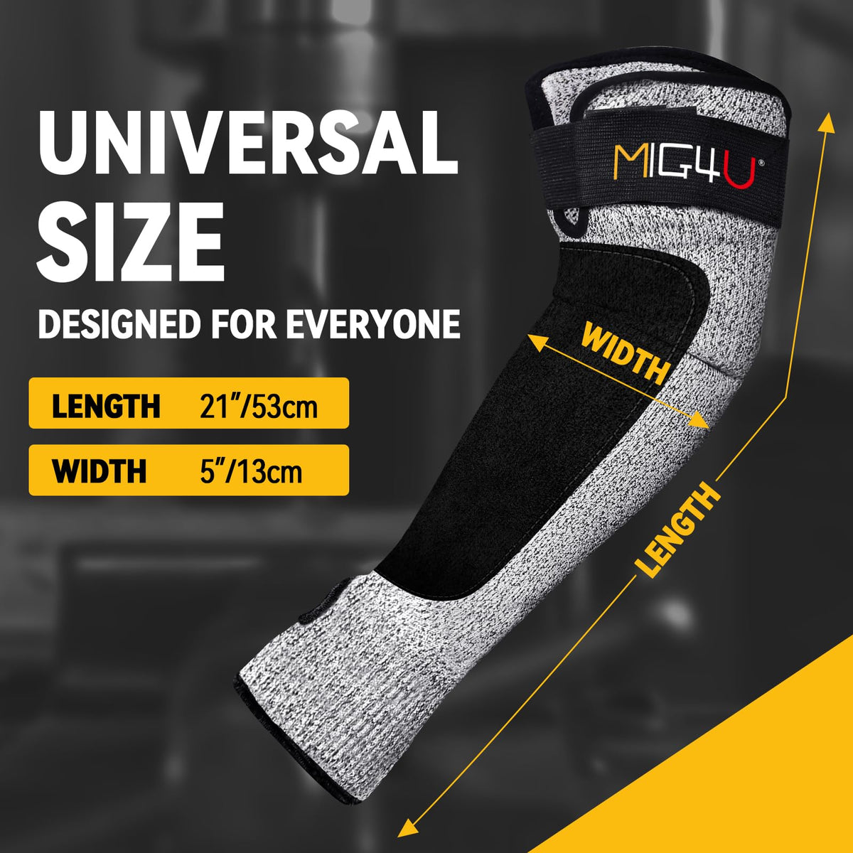 MIG4U farming sleeve protects forearms during planting and pruning.