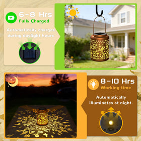 Miggley backyard pathway lantern weather-resistant metal for year-round charm.