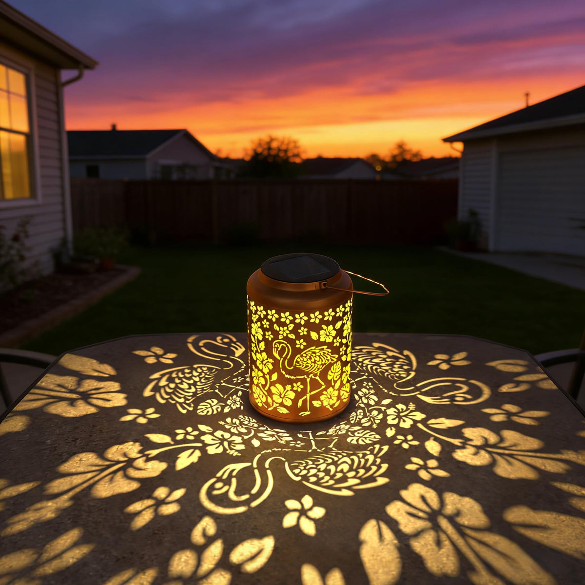 Miggley flamingo motif solar lantern elevates outdoor spaces with tropical flair