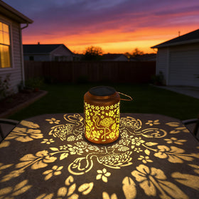 Miggley flamingo motif solar lantern elevates outdoor spaces with tropical flair