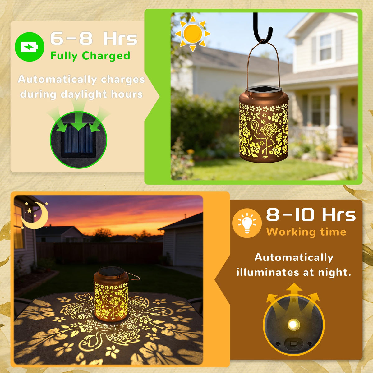Miggley night glow garden light provides decorative lighting without wiring