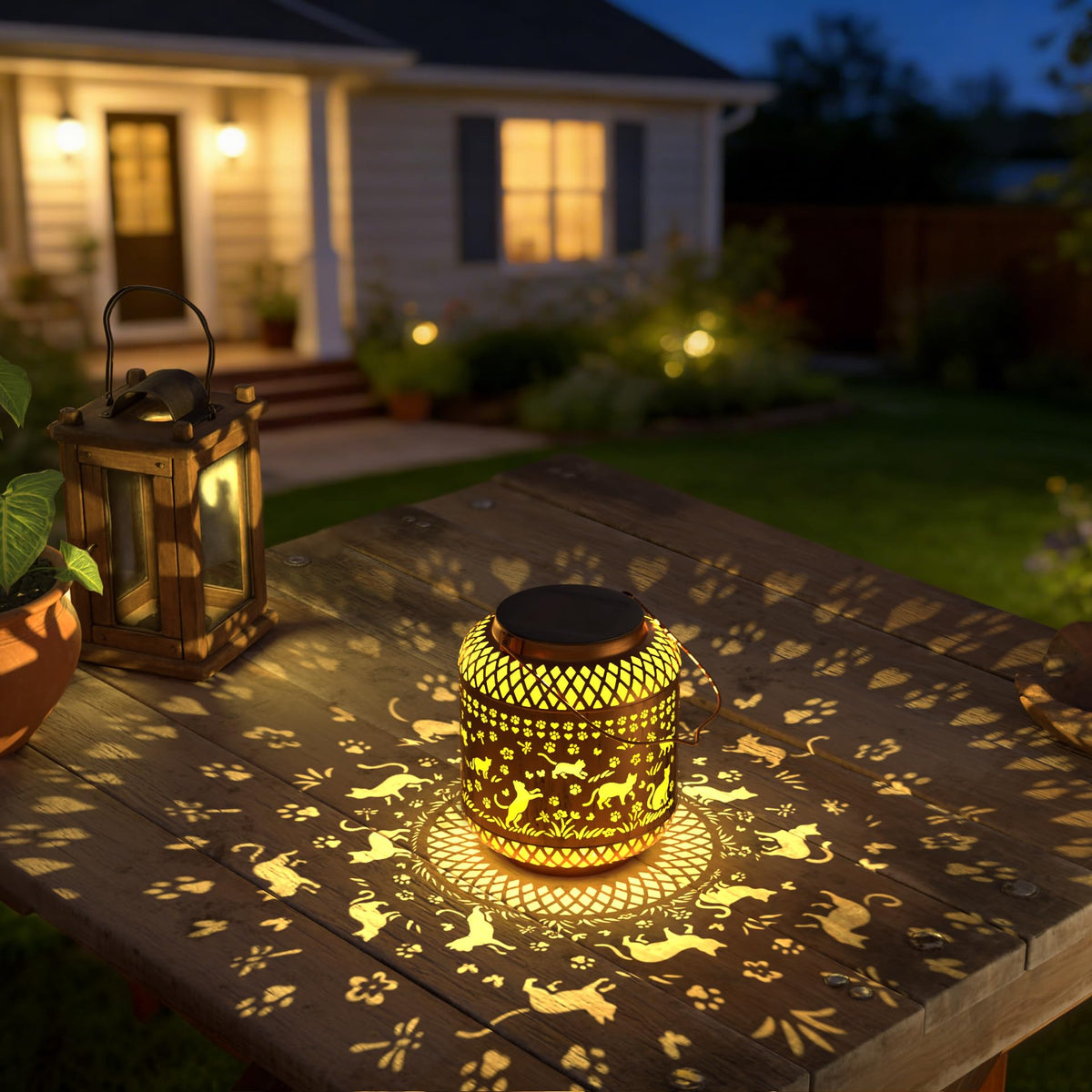 Miggley Solar-Powered Outdoor Lantern, wires-free and easy to install.