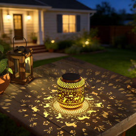 Miggley Solar-Powered Outdoor Lantern, wires-free and easy to install.