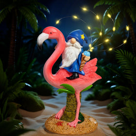 Miggley waterproof resin statue stands up to rain and sun.