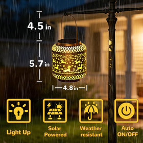 Miggley Weatherproof Garden Decor Lantern built for outdoor conditions.