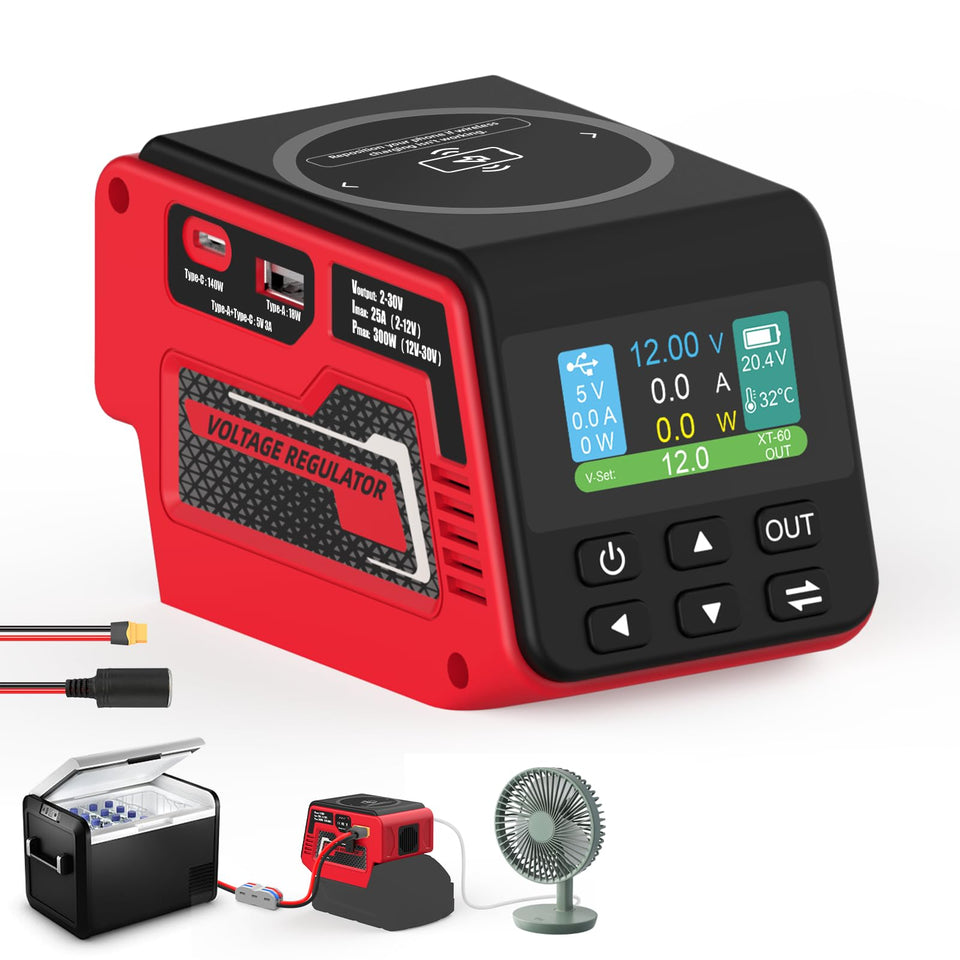 Mightrench 300W regulator in compact form for portable power on the go.