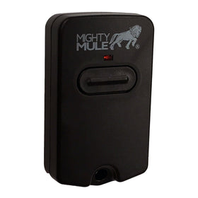 Mighty Mule FM135 single-button remote front view for quick gate access