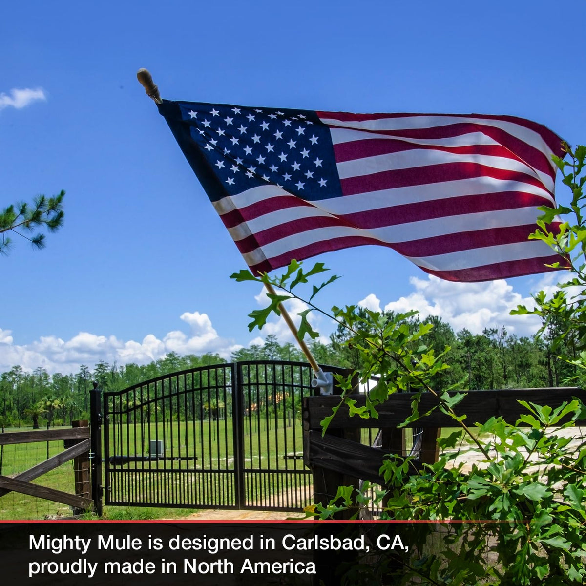 Mighty Mule MM271 installed on a single swing gate