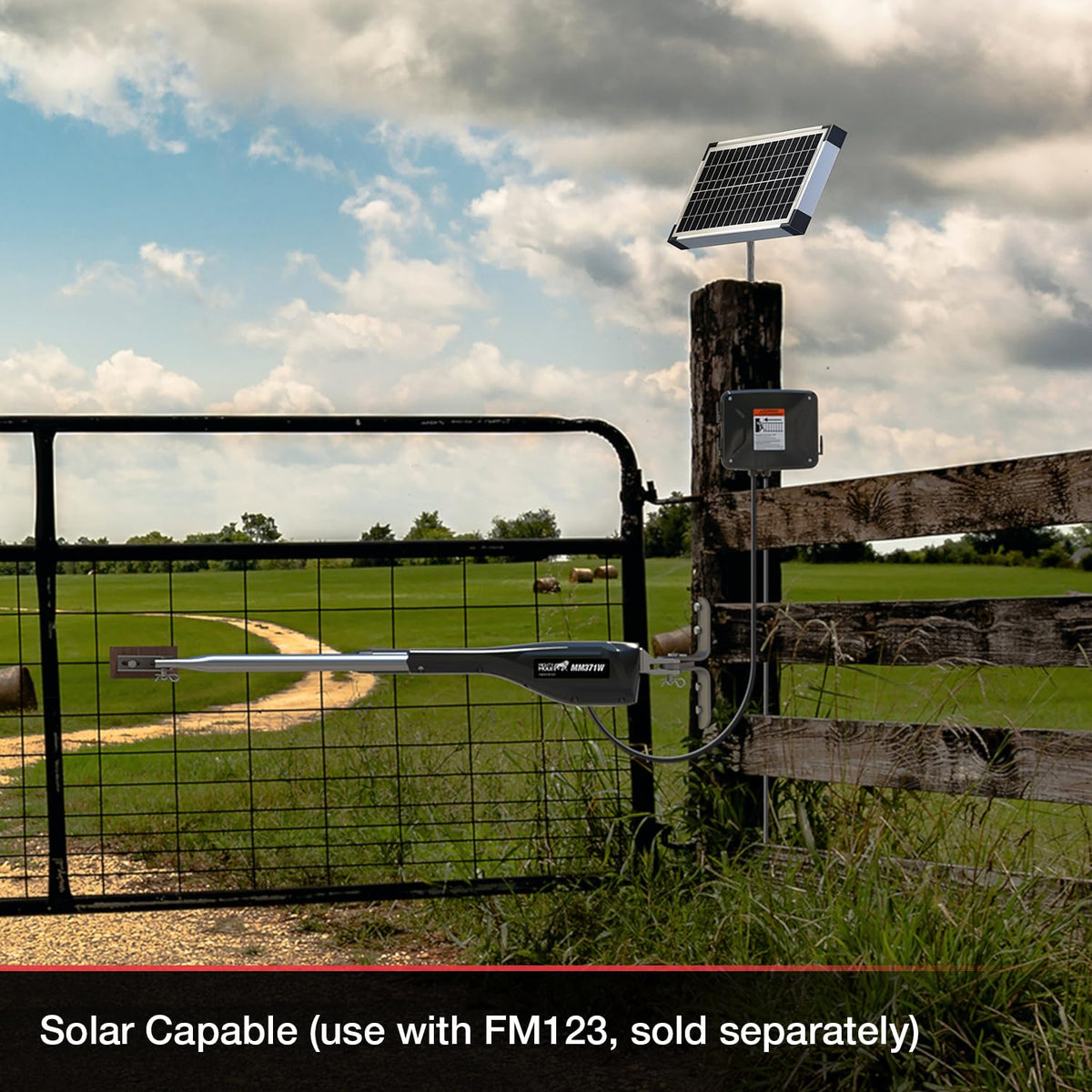 Mighty Mule MM372W solar-ready design supports off-grid use