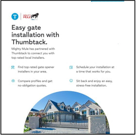 Mighty Mule MM571W supports ornamental, chain link, vinyl and wood gates.