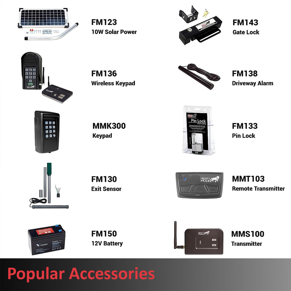 Mighty Mule MM571W solar-ready option enables eco-friendly gate power when sun shines.