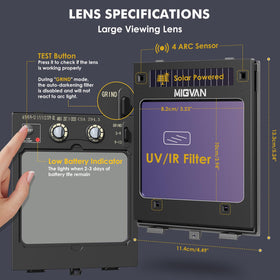 MIGVAN adjustable shade range supports DIN4 to DIN13 for versatile tasks