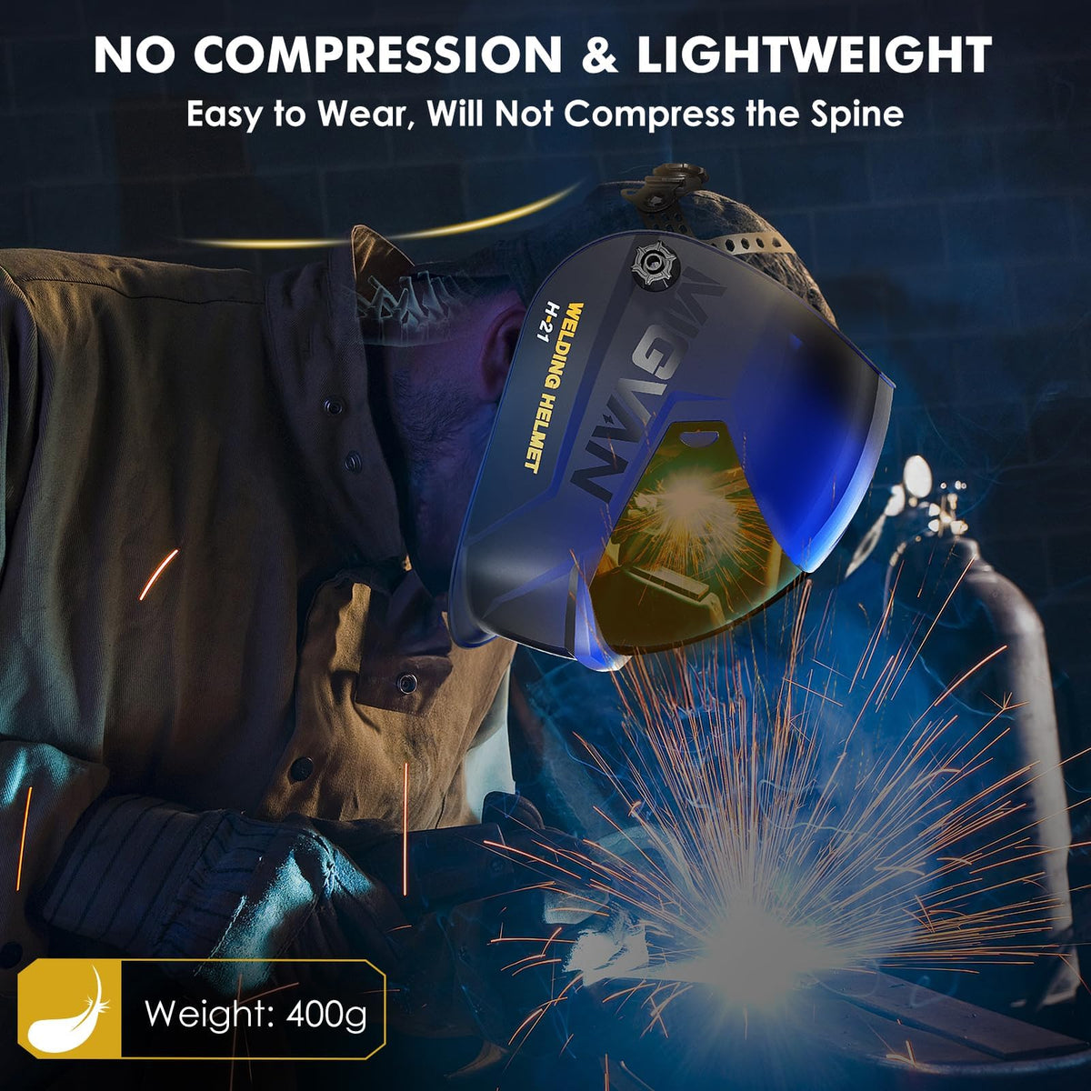 MIGVAN welding hood delivers true color view for more accurate welds