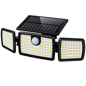 MIHANI solar deck light with 3 adjustable heads for versatile mounting.