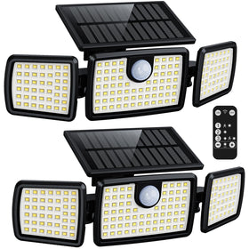 MIHANI solar lights outdoor two-pack with quick charge for efficient deck lighting.