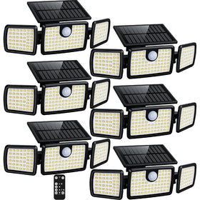 Mihani solar outdoor lights with remote offer easy deck illumination.