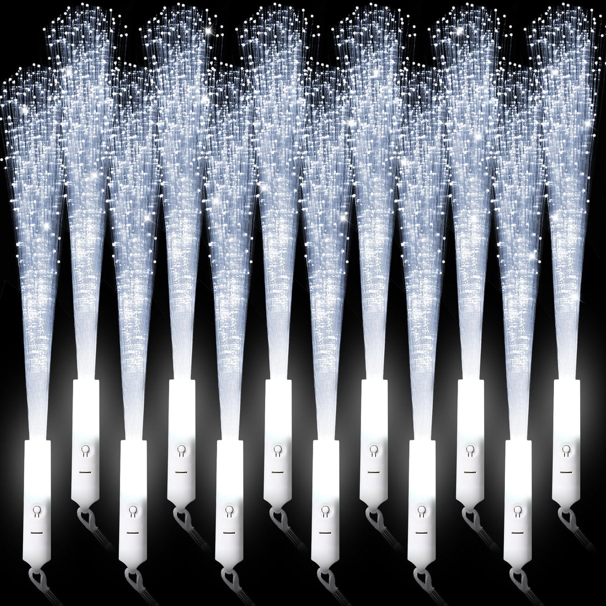 miikoul fiber optic wand with white glow for crowd decor and ambiance