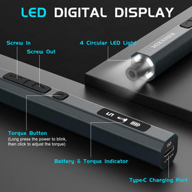 MIKESIER precision screwdriver shows five torque levels for delicate electronics.