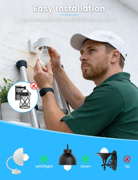 MikeWin outdoor-use motion-sensor bulb suitable for exterior lighting