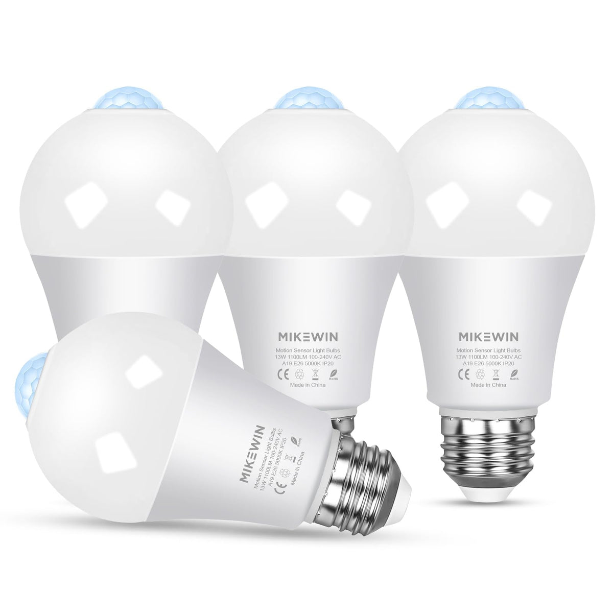 MikeWin porch motion-sensor bulb with hands-free porch lighting