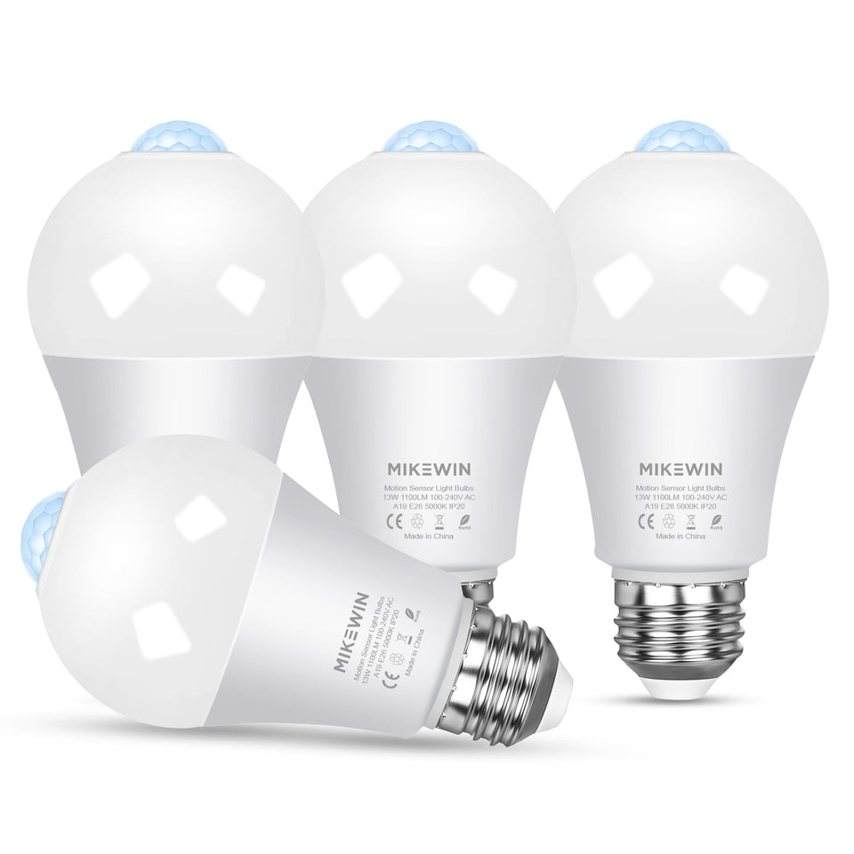 MikeWin porch motion-sensor bulb with hands-free porch lighting
