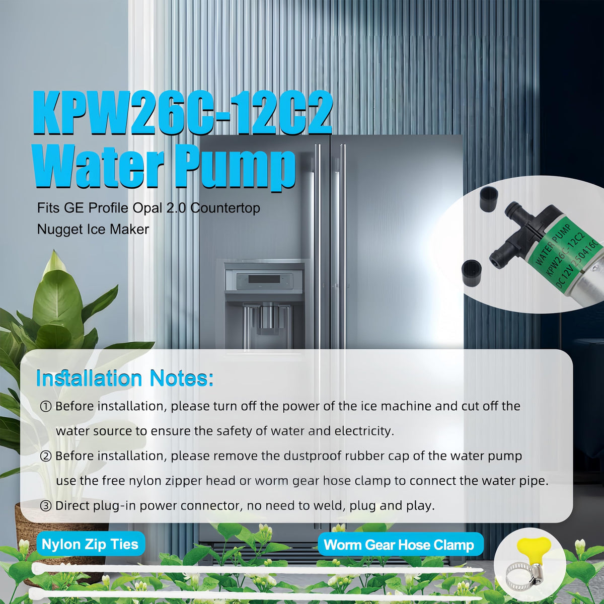 Mikjiik KPW26C-12C2 durable motor design for long life