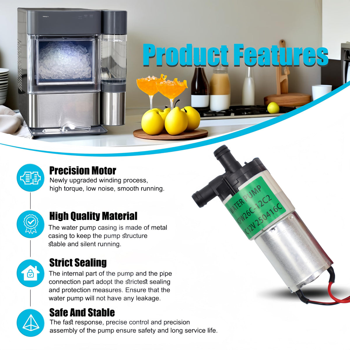 Mikjiik KPW26C-12C2 compact unit for Opal ice maker readiness