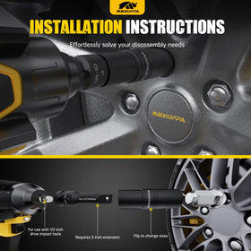 MIKKUPPA 21mm-22mm socket covers additional lug sizes for repairs
