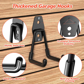 MIKRUI wall mount hooks ideal for bikes and tools storage