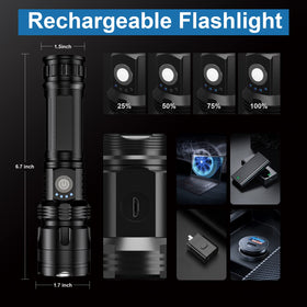 MILAO SHU long-runtime flashlight delivers up to 12 hours on a charge.