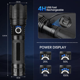 MILAOSHU adjustable-focus feature showing spotlight to floodlight