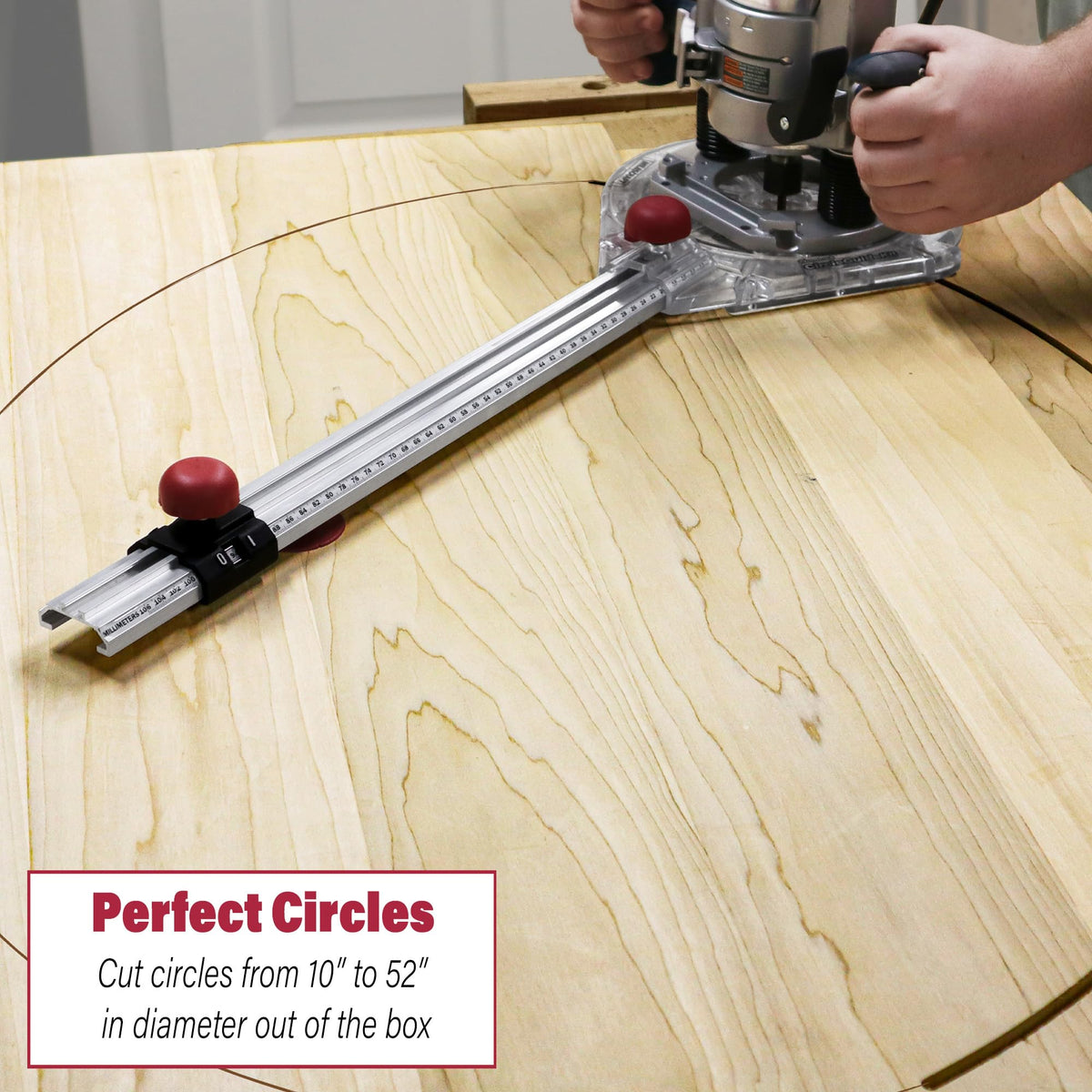 Milescraft 1219 circle guide kit easy readout dials for precise diameters.