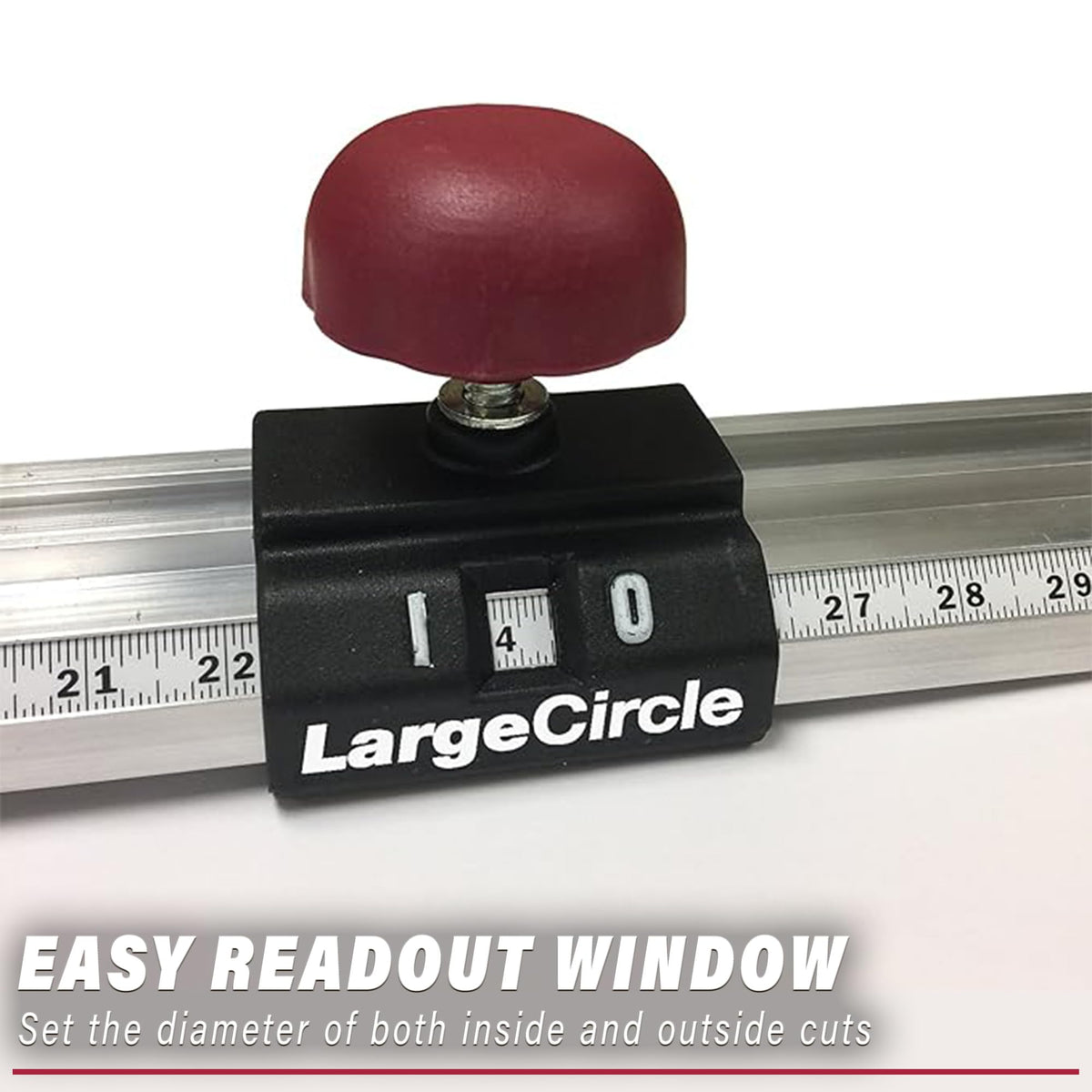 Milescraft 1219 circle guide kit universal compatibility with most routers.