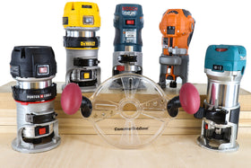 Milescraft 1225 Rotational handles provide comfortable control during routing.