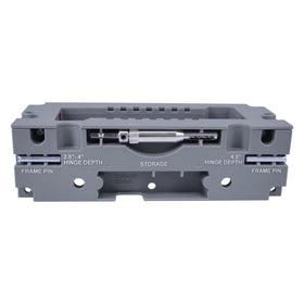 Milescraft 1229 HingeJigPLUS strike template enables accurate strike mortises.