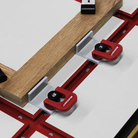 Milescraft 4030 setup demonstrates horizontal pressure across a stop block.
