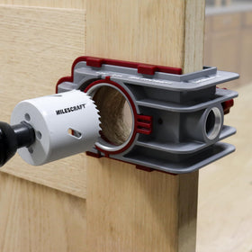 Milescraft DoorKit hinge mate cams aligning standard hinges precisely