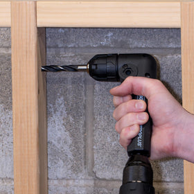 Milescraft Drill90PLUS dual handles provide stable control in confined areas