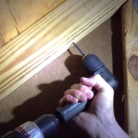 Milescraft Drill90PLUS minimum reach four inches helps access hidden gaps